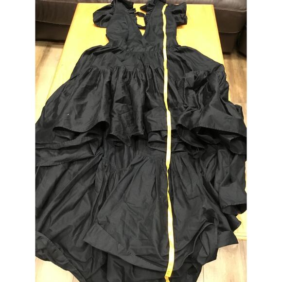 Making The Cut Sienna's Dress Women's Medium Black Ruffle Tiered Hi-Low A-Line - Picture 7 of 9